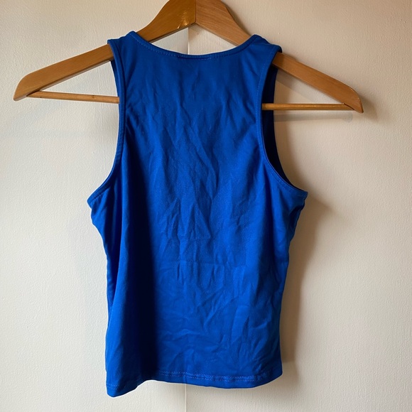 Just Polly Blue Tank Top Crop Top Small Womens - Picture 3 of 6